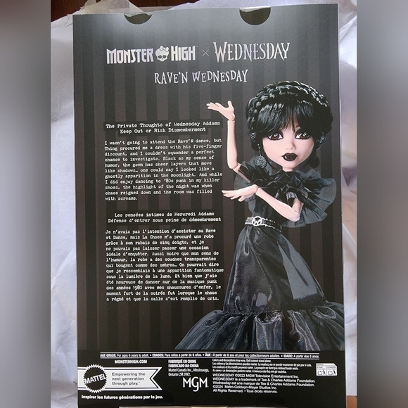 NWT Monster High x Wednesday Rave’N Dance Doll Barbie, NRFB NIB - Picture 10 of 10